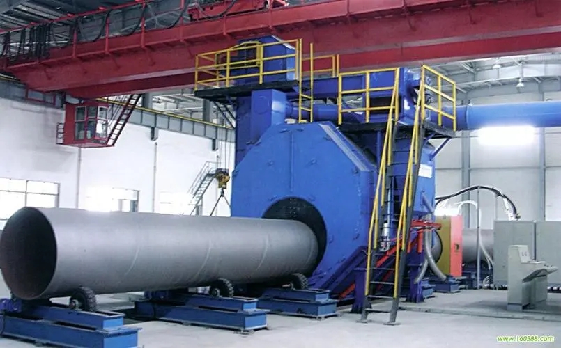 清远自动环保钢管内壁喷砂机