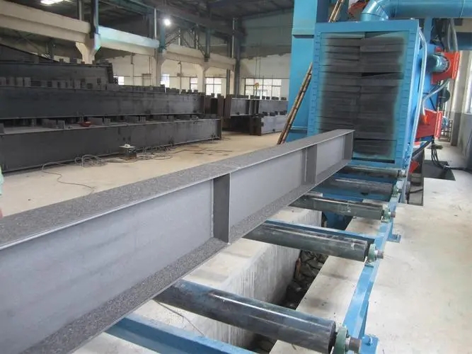 清远自动输送重型工件喷砂机及其应用