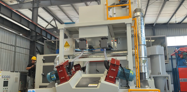 清远板材除锈强化，通过式抛丸机应用案例