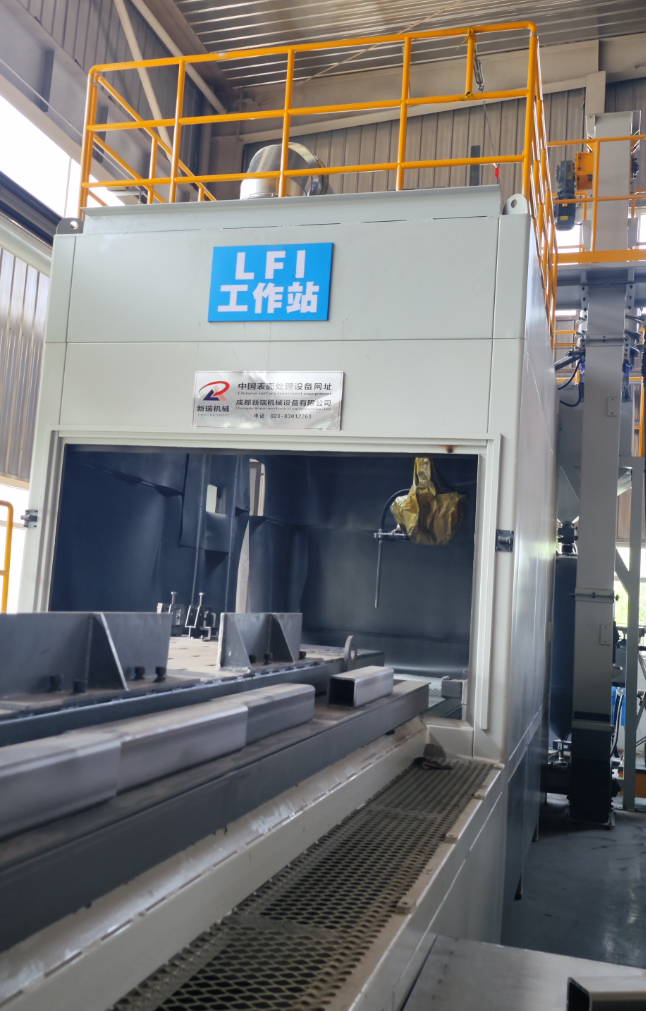 清远无尘环保自动喷砂机，车间更安全更规范